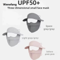 Wenefang Vinyl Mask Sunscreen Mask Summer Ice Silk Sunshade Full Face 2025 Face Kini Female Anti-ultraviolet Outdoor Cycling Hat Brims. 