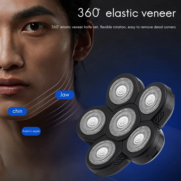 fasdaga%202x%20Men's%20Electric%20Shaver%20Heads%20Electric%20Blade%20Replacement%206%20Blades%20Shaver%20Replacement%20Bald%20As%20Shown%20-%20Image%203