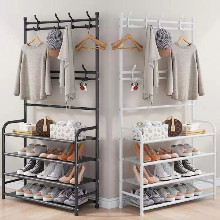 Multifunctional Shoe Rack Organizer Simple Floor Coat Rack Shoe Hat Rack Daraz .np