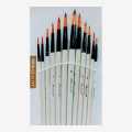 Artist  Range Round Paint  Nylon Fiber Brush For Acrylics And Oil Set Of 12 Pcs. 