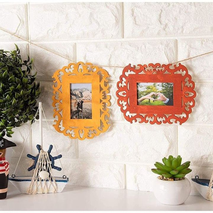 Sptrry18%20PCS%20Unfinished%20Blank%20Wooden%20Mini%20Picture%20Frames%20with%20Lanyard%20for%20Kids%20DIY%20Painting%20Display%20Photo%20Hanging%20Decoration%20-%20Image%205