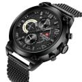 NAVIFORCE  Nf9068 Chronograph Date/Day Stainless Steel Mesh Strap Quartz Sport Watch Relogio Masculino For Men. 