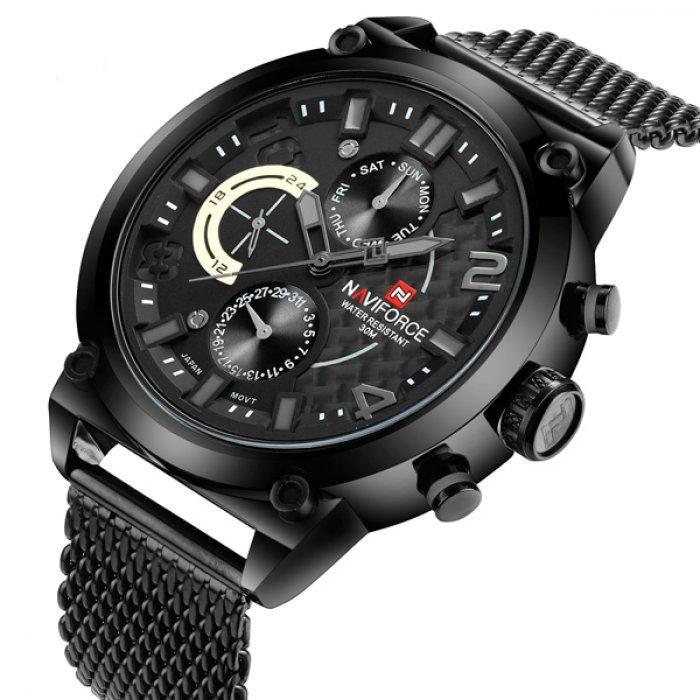 NAVIFORCE%20%20Nf9068%20Chronograph%20Date/Day%20Stainless%20Steel%20Mesh%20Strap%20Quartz%20Sport%20Watch%20Relogio%20Masculino%20For%20Men%20-%20Image%207