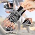 Wenefang 1Pair Cycling Bike Gloves,5MM Padded Half Finger Bicycle Gloves,Summer Road Bike Gloves for Cycling,Running,Working Out. 