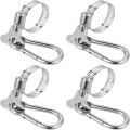 Flag Pole Clips Outdoor Garden Flagpole Clamps Adjustable Flagpole Clamps for Holding Flag. 