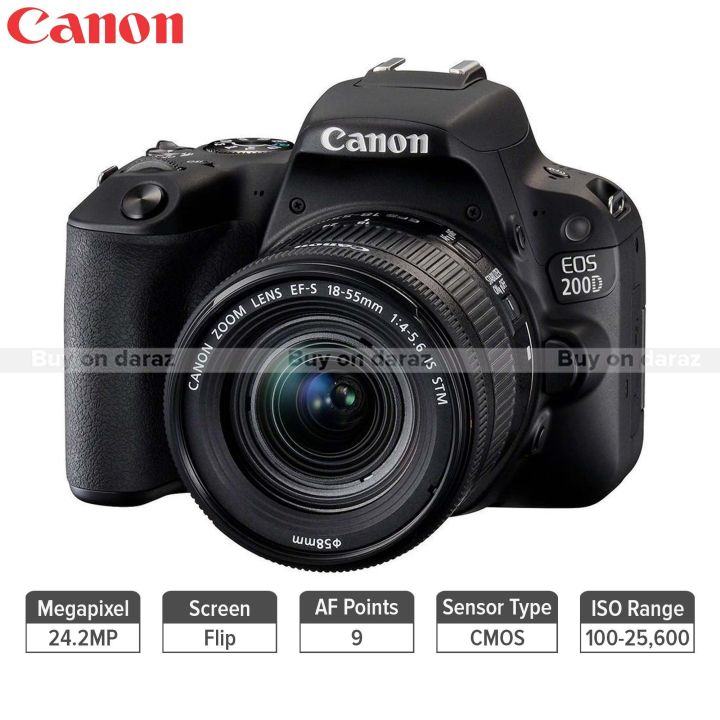 Canon 200D With Body And 18-55Mm Lens