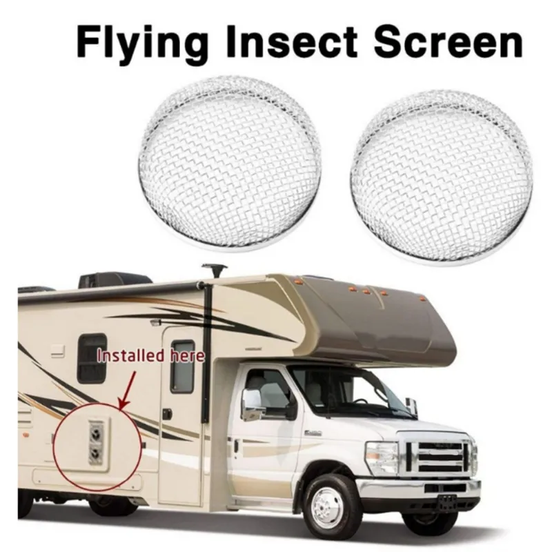Mesh Rv Cover 2 Pack Flying Insect Screen Stainless Steel RV Furnace Vent Cover Mesh ...
