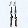 Straight Handle Portable Telescopic Fishing Rod 34cm Storage Ultra Short Mini Fishing Pole .6m-2.1m Length Thin Fishing Hand Pole Stream Lake. 