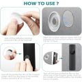 High Quality Magnetic Remote Control Holder PP Circular Adhesive TV Remote Holder Wall Mount Simplicity Remote Control Storage Home Office. 