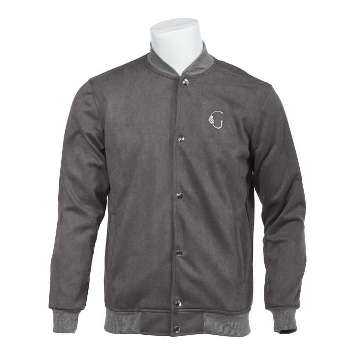 Renegade.Nepal Grey Color Cotton Full Sleeve Button Design Bomber Jacket For Men