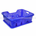Blue Plastic Dish Drainer With Tray. 
