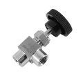 JAERBEE 2X Needle Valve Adjustable Needle Valve 1/4 Inch Right Angle Female Thread SS304 for Water Gas Oil. 