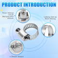 15 Pcs Stainless Steel 8mm to 12mm Hose Pipe Clamps Clips Fastener. 