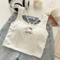 High Quality Hello Kitty Tank Tops Cute Breathable Crop Tops One Size Sexy Style Female Sling Top Women. 
