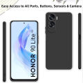 Silicone Case For Honor 90 Lite 5G | Microfiber Inside | 360 Degree Camera Protection Bump Back Phone Cover. 