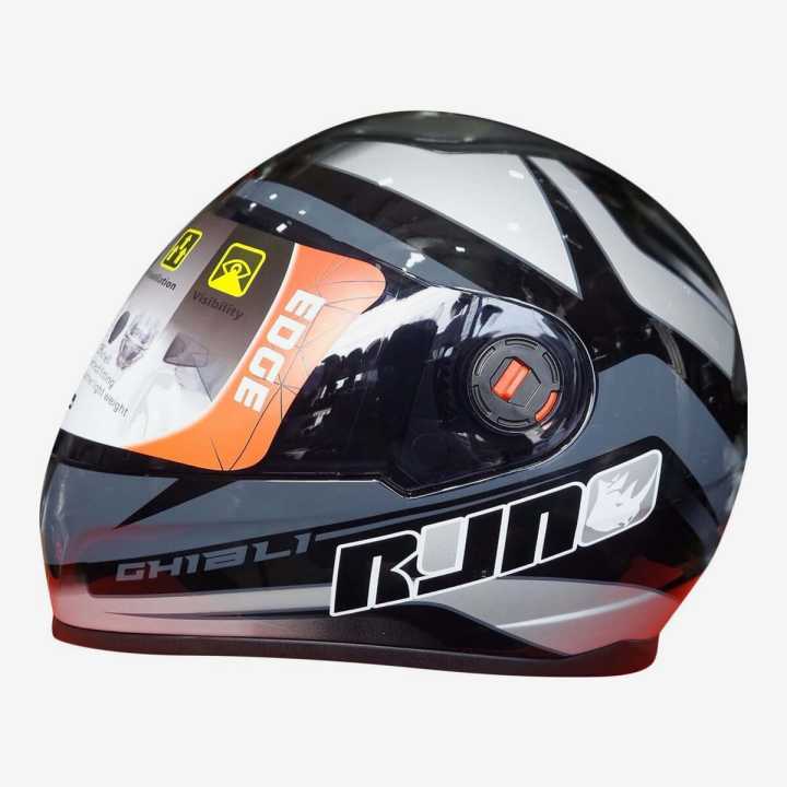 Ryno Black Silver Full Face Helmet | Daraz.com.np