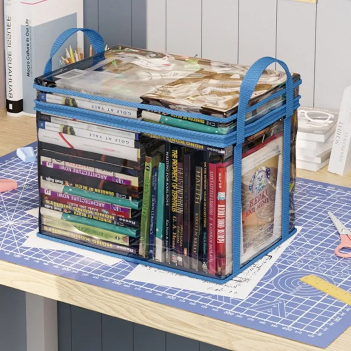 Portable%20Zipper%20Comic%20Book%20Storage%20Bag%20Transparent%20Handle%20Clear%20Pouch%20Dust%20Proof%20Stackable%20Collapsible%20Pouch%20Student%20-%20Image%205
