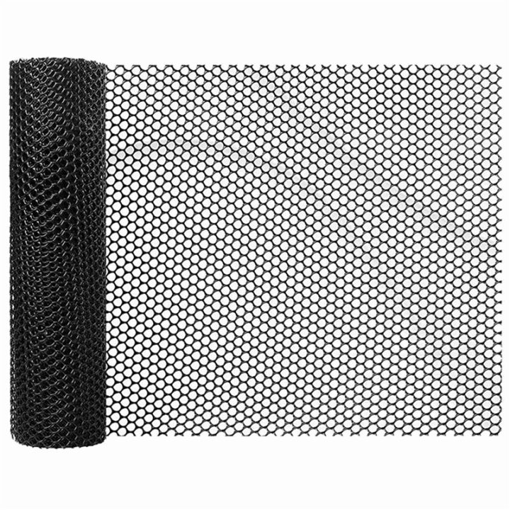 6X 15.7 Inch x 10FT Plastic Chicken Fence Mesh,Hexagonal Fencing Wire for Gardening, Poultry, Chicken Wire Frame Black
