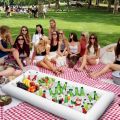 Summer PVC Inflatable Serving Bar Multi-functional Lightweight Inflatable Floating Tray Portable Drink Tray Pool Float Tray Picnic. 