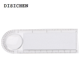 DISICHEN Fashion Mini Pocket Basic Calculator with Magnifier Solar Transparent Ruler Digital Desktop Fit for Kids Student School Supplies. 