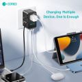 COTECI Travel Adapter 45W Fast Charger with 1 Type-c and 2 USB Universal Travel Plug Universal adapters. 