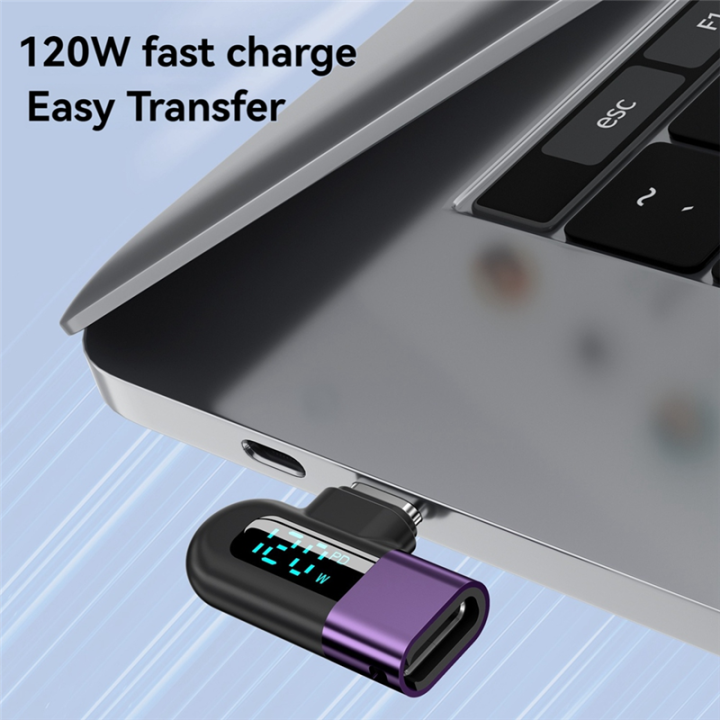 6A%20Digital%20Display%20Type%20C%20to%20Type%20C%20OTG%20Adapter%20for%20120W%20Fast%20Charging%20USB%20C%20Cable%20USB2.0%20Connector%20Black%20-%20Image%205