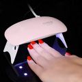 Mini 6W Nail Dryer Machine Portable 6 LED UV manicure Lamp nails USB Cable Home Use Nail lamp for drying nails. 
