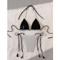 Spa strapon feminine sexy three-point bikini cut-out design cushion and chest swimsuit. 