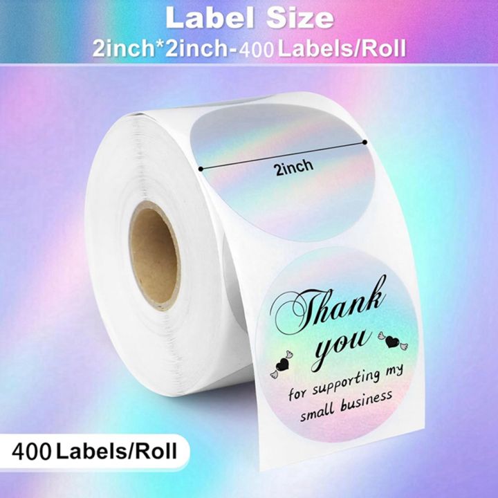 Label Examples 2inch 2Inch Thermal Labels Kit 400 Pcs Round Self-Adhesive Direct Thermal ...
