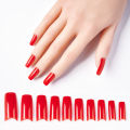 Nail pressing, artificial, fake, reusable, black patches, french finished 100 pieces, half nails, red pink nails, wear DIY coffin tips. 