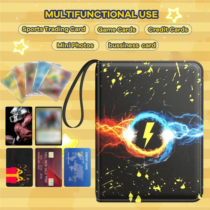 JAERBEE%20Trading%20Card%20Binder%20with%20Sleeves,%20400%20Double%20Sided%20Pocket%20Trading%20Card%20Binder%20Premium%204%20Pocket%20PU%20Card%20Collection%20-%20Image%204