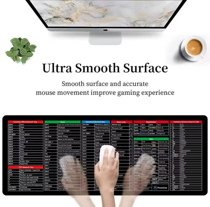Anti-Slip%20Keyboard%20Pad%20with%20Office%20Excel%20Software%20Shortcuts%20Key%20Patterns,%20Clear%20Extended%20Large%20Cheat%20Sheet%20Mouse%20Pad,%20Large%20Rubber%20Base%20Mice%20Smooth%20Cloth%20Desk%20Mat,%20Large%20Size%20Gaming%20Mouse%20Pad%20%20(80x30cm)%20-%20Image%202