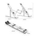 Aluminum Alloy Metal Adjustable Laptop Stand for 10 to 17 Inches Macbook/Laptops/Tab. 