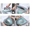 Warm Toilet Seat Cover Mat Bathroom Toilet Pad Cushion with Handle Thicker Soft Washable - Toilet Sheet Cover |. 
