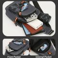 Vylon Men Chest Bag Large Capacity Chest Pack Casual Sling Bag Sports Male Shoulder Bag Outdoor Crossbody Bag side bag. 