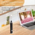 USB Rechargeable Milk Frother Handheld Multi - functional Electric Foam Maker With 2 Stainless Whisks , 3 - Speed Adjustable Mini Milk Foamer For Blending Bulletproof Coffee , Latte , Cappuccino Hot Chocolate. 