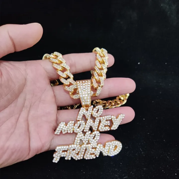 NEW%20STYLE%20Men%20Women%20Hip%20Hop%20NO%20Money%20No%20Friend%20Pendant%20Necklace%20with%2013mm%20Cuban%20Chain%20HipHop%20Iced%20Out%20Bling%20Necklaces%20Fashion%20Jewelry%20-%20Image%206