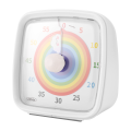 60-Minute Visual Timer with Night Light, Countdown Timer,Pomodoro Timer with Rainbow Pattern for Kids and Adults Easy Install White. 