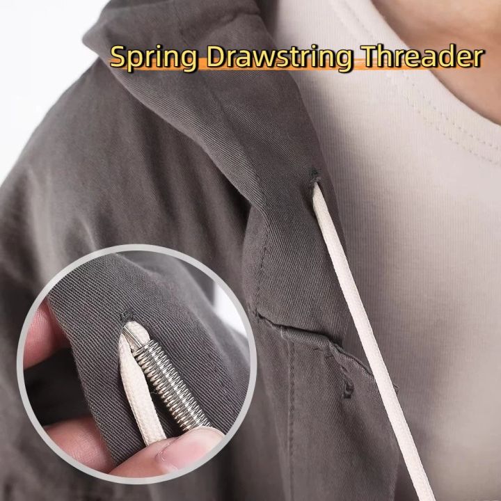 Bendable Spring Rope Threading Tool 3PCS Sewing Accessories Bendable Spring Drawstring Threader Quick ...