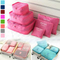 Travel Storage Printed Clothes Packing Cubes Space Savers Bags Cosmetics/Underwear/ Socks/Shoes Organizer Pouch Pack of 6. 