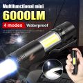 Portable Portable Mini Flashlight COB Light Rechargeable LED Torch Strong Light Camping Fishing Work Emergency Lamp Lantern With Pen Clip. 