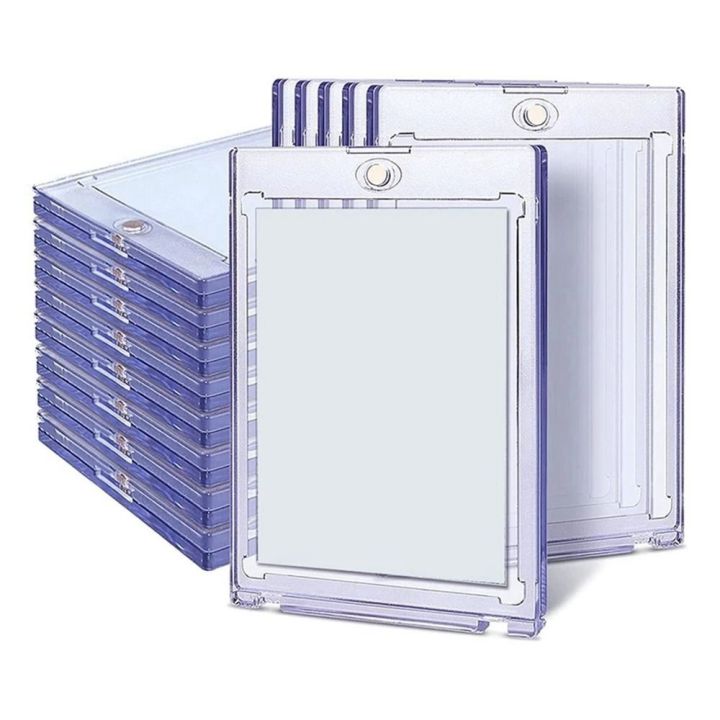 New%20Acrylic%20Card%20Holders%20Transparent%20Magnetic%20Card%20Storage%20Box%20Display%2035PT%20Trading%20Cards%20Sleeves%20Card%20-%20Image%203