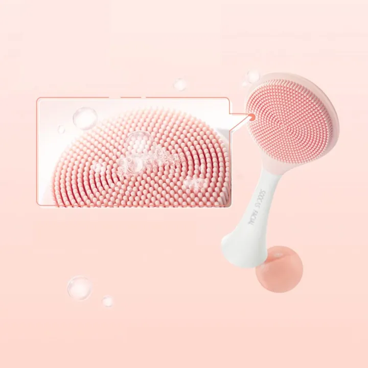SOOCAS%20Gentle%20Facial%20Cleansing%20Brush%20Food%20Grade%20Silicone%20High-density%20Soft%20Fine%20Bristles%20Fit%20with%20X1/X3/X5%20Electric%20Toothbrush%20from%20Ecosystem-Gray%20-%20Image%204