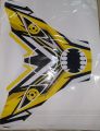 Head Light And Visour Stricker For Bajaj Pulsar 220 Yellow. 