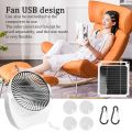 Portable 6W Solar Powered Fan Set Solar Panel Monocrystalline Silicon Solar Panel Multifunctional Solar Power Recharger. 