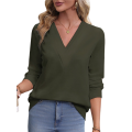 Womens Long Sleeve Tops T Shirts V Neck Casual Top Comfortable Shirt Soft Basic Tees Women Blouses. 