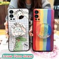 protective Back Cover Phone Case For Infinix Hot12/X6817 Simplicity cute Glitter Rotatable stand Fashion Design TPU. 
