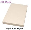 A4 Size Natural Nepali Paper (100 Sheets). 