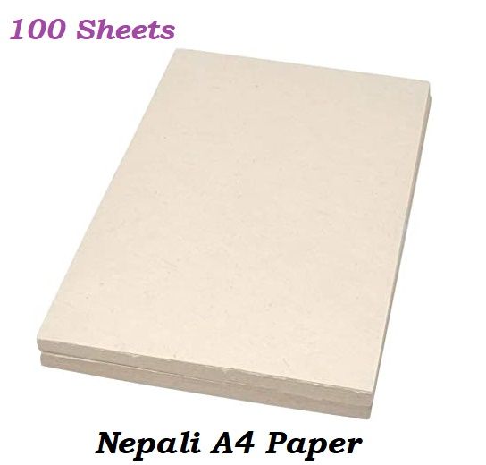 A4 Size Natural Nepali Paper (100 Sheets)