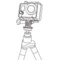 Tripod Mount Adapter Compatible with GoPro and Action Camera. 